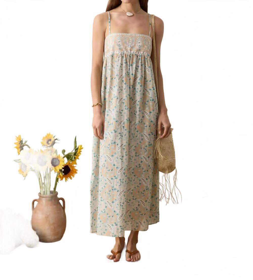 NEW BOTEH kynthos bodice maxi dress in chalky pastels